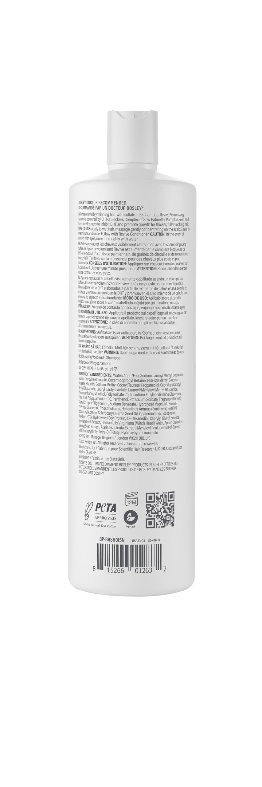 BosleyMD BosRevive Nourishing Shampoo clean scalp visualization.