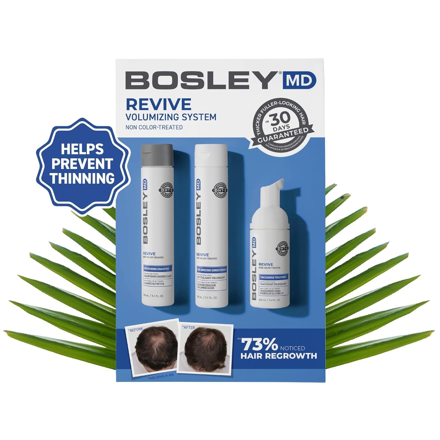 BosleyMD BosRevive Volumizing Conditioner bottle delivering lightweight body and shine.