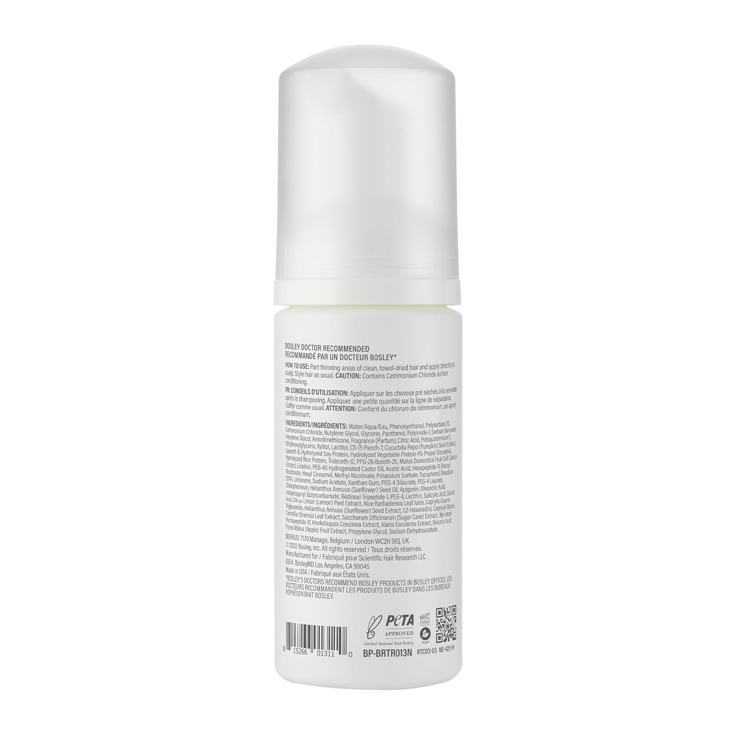 BosleyMD Revive root volume foam close-up showing instant lift