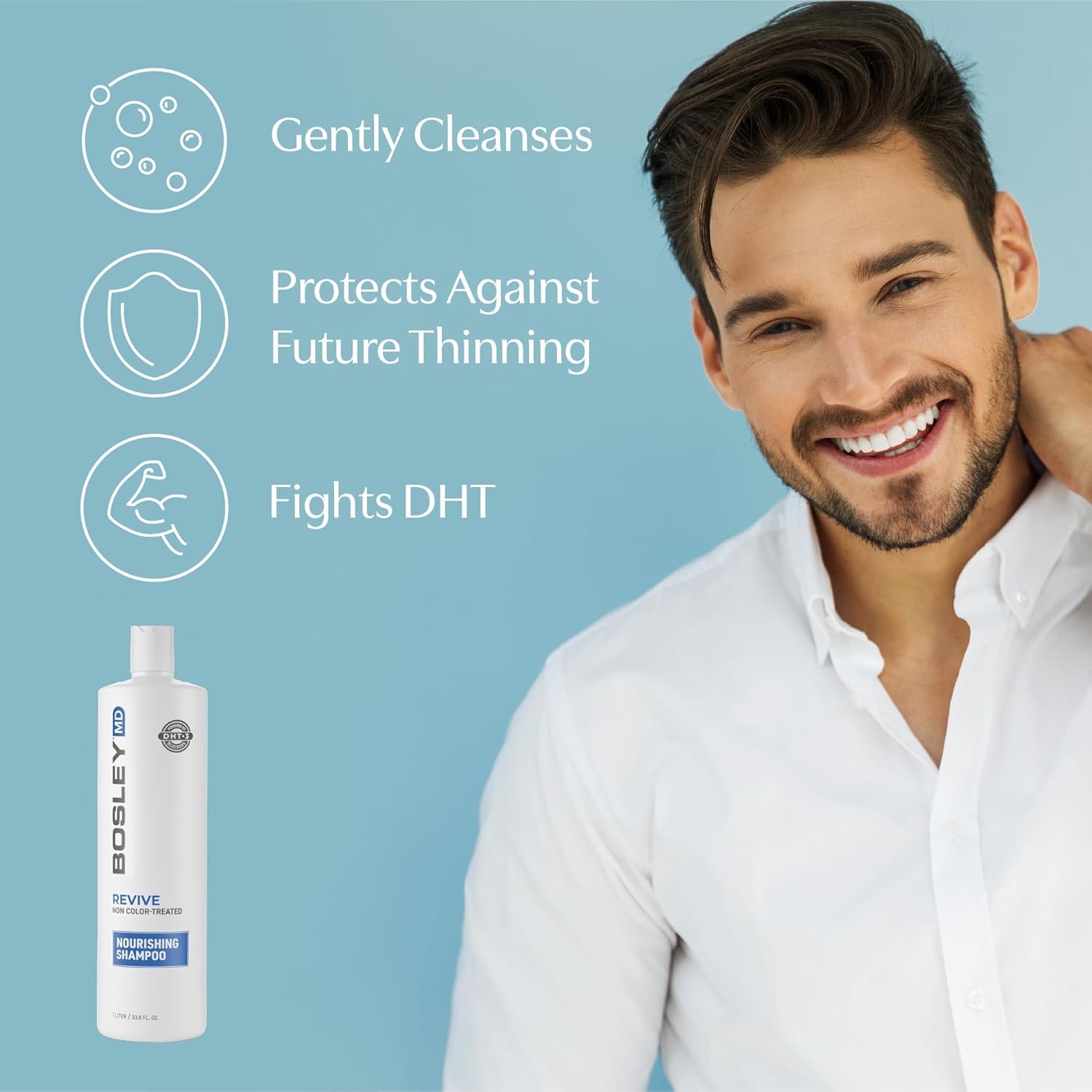 BosRevive Panthenol nourishes hair shafts for a healthier feel