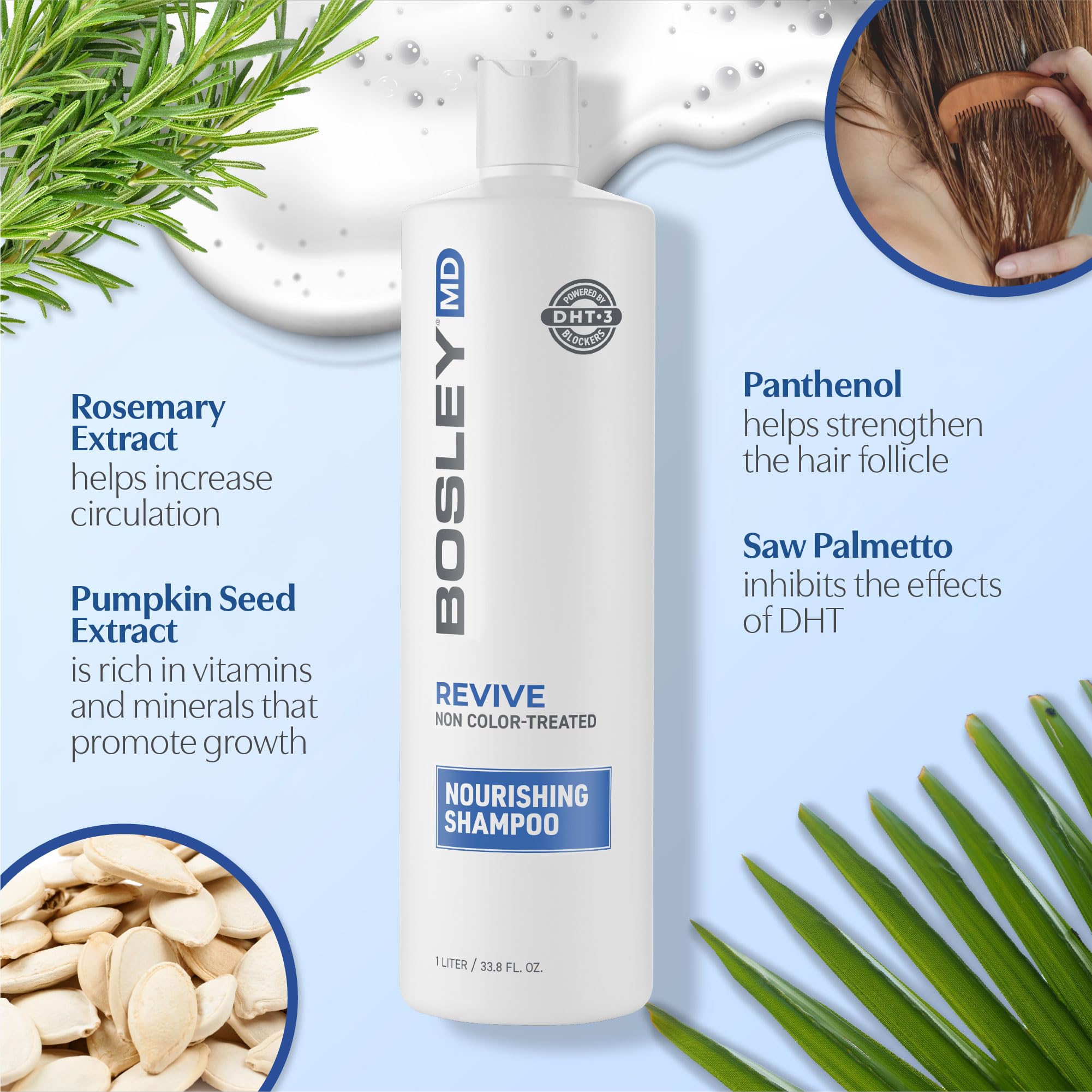 BosRevive rosemary extract aids scalp wellness and cleansing