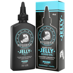 Bossman Jelly Beard Oil bottle with 4 oz size for daily beard conditioning