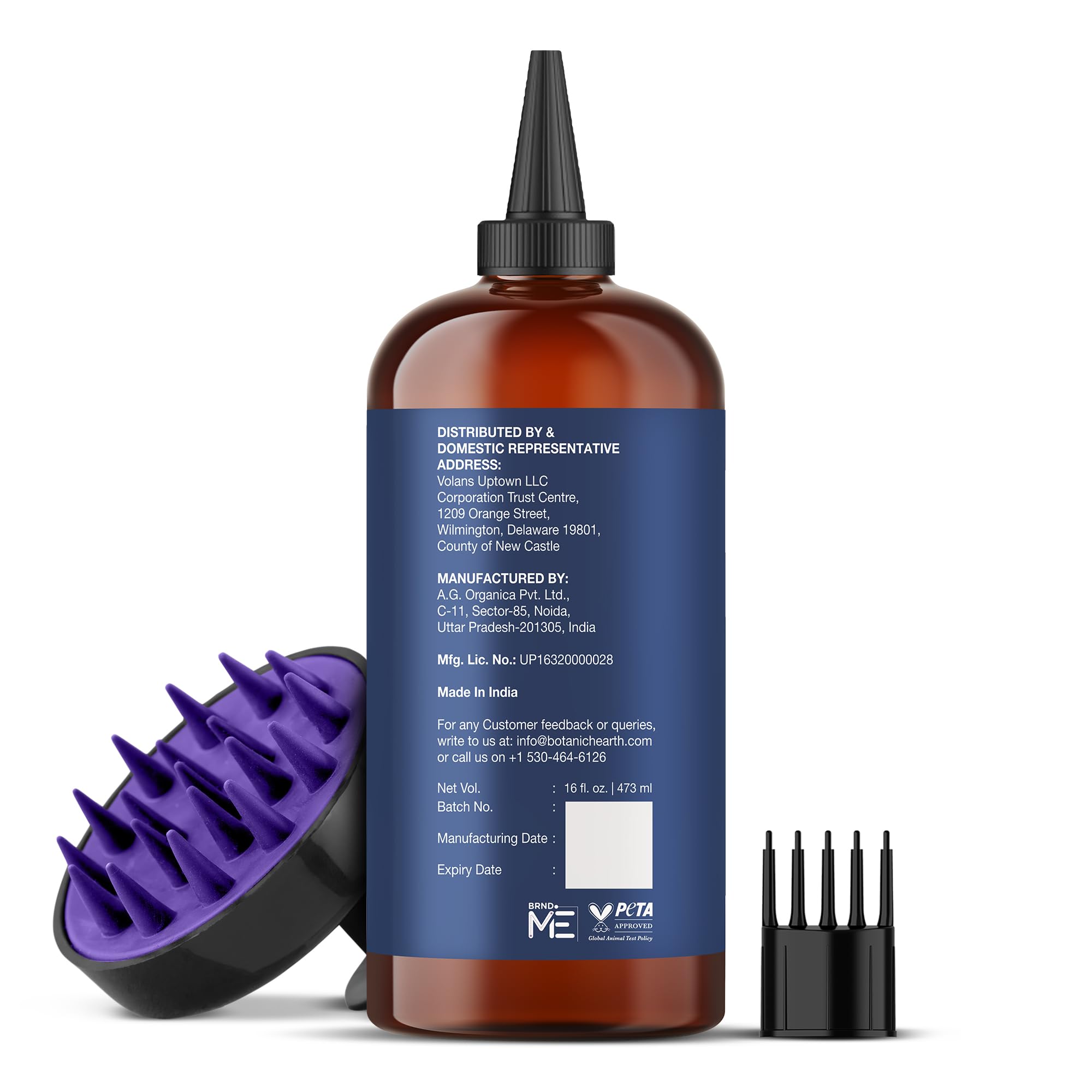 Botanic Hearth 16 oz bottle ready for daily scalp care routine.