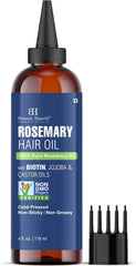 Botanic Hearth Aceite de Cabello Romero en botella, favorece la nutrición del cuero cabelludo.