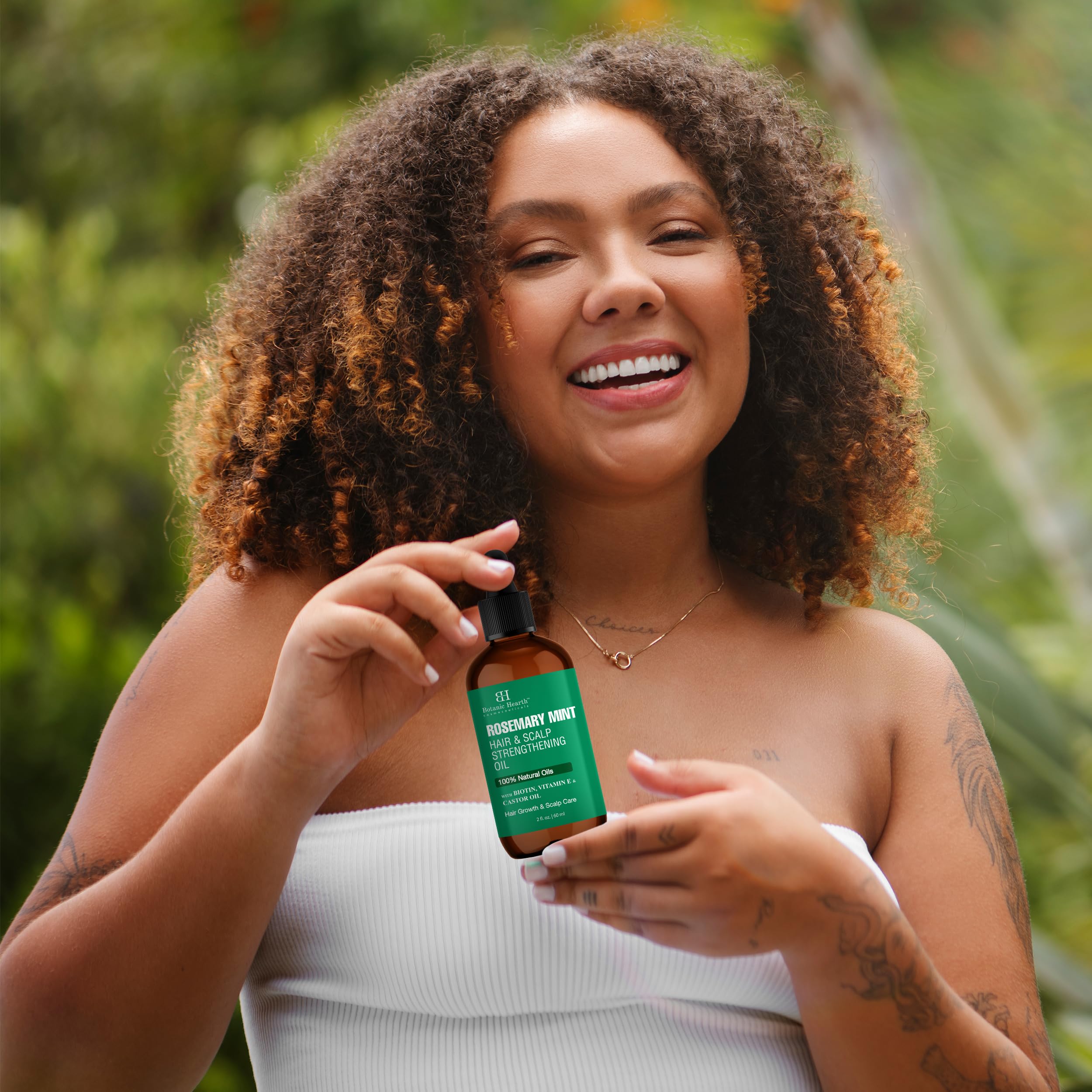 Botanic Hearth Aceite, aplicación sin enjuague para cuidado diario del cabello.