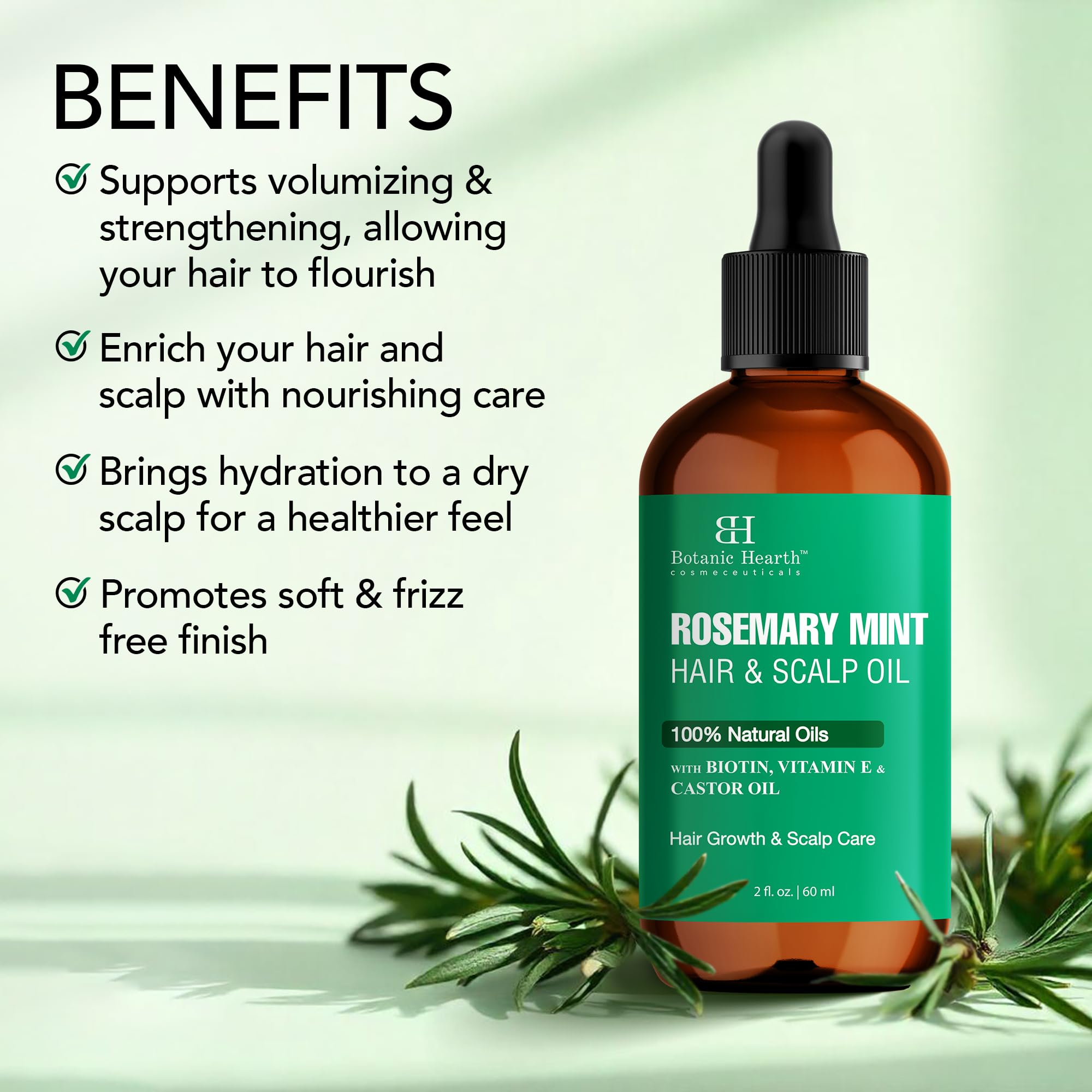 Botanic Hearth Aceite para cabello, reduce quiebre y fortalece cada hebra.
