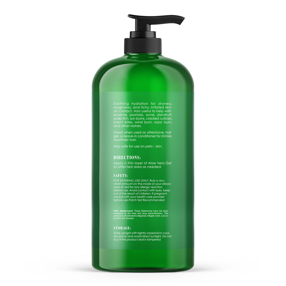 Aplicación en la piel seca con Botanic Hearth gel de aloe vera para alivio suave.