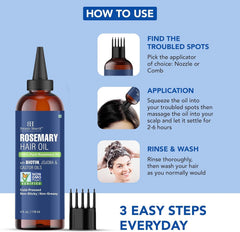 Botanic Hearth Aplicador para Cabello facilita la aplicación directa en el cuero cabelludo.