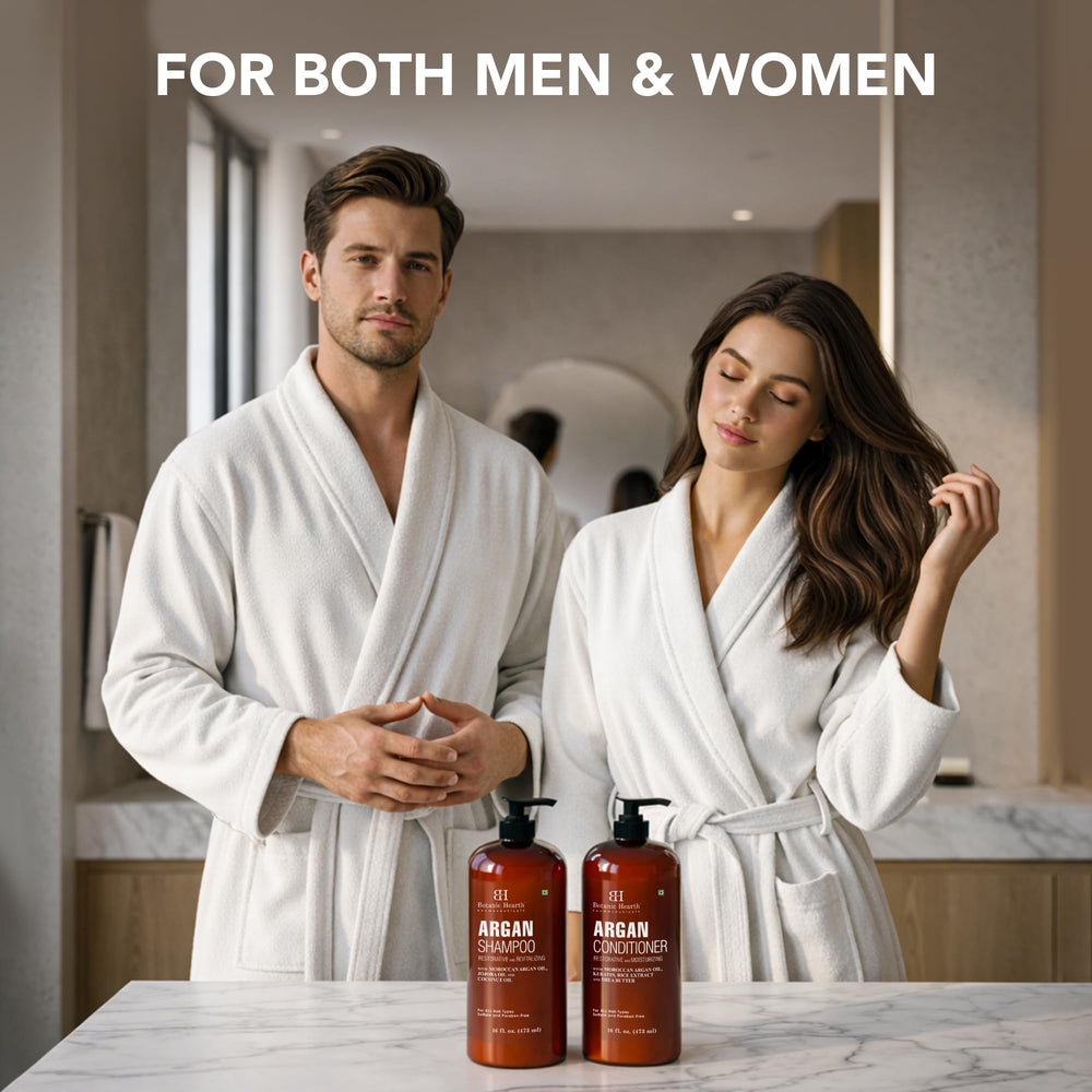 Botanic Hearth Argan Oil Conditioner bottle front emphasizing keratin and nourishment