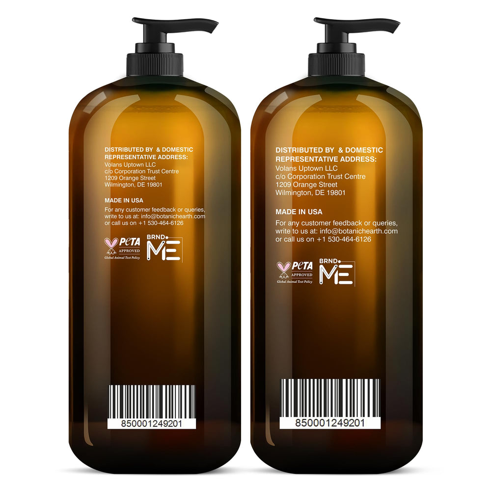 Botanic Hearth Biotin Shampoo and Conditioner duo on sink setup.