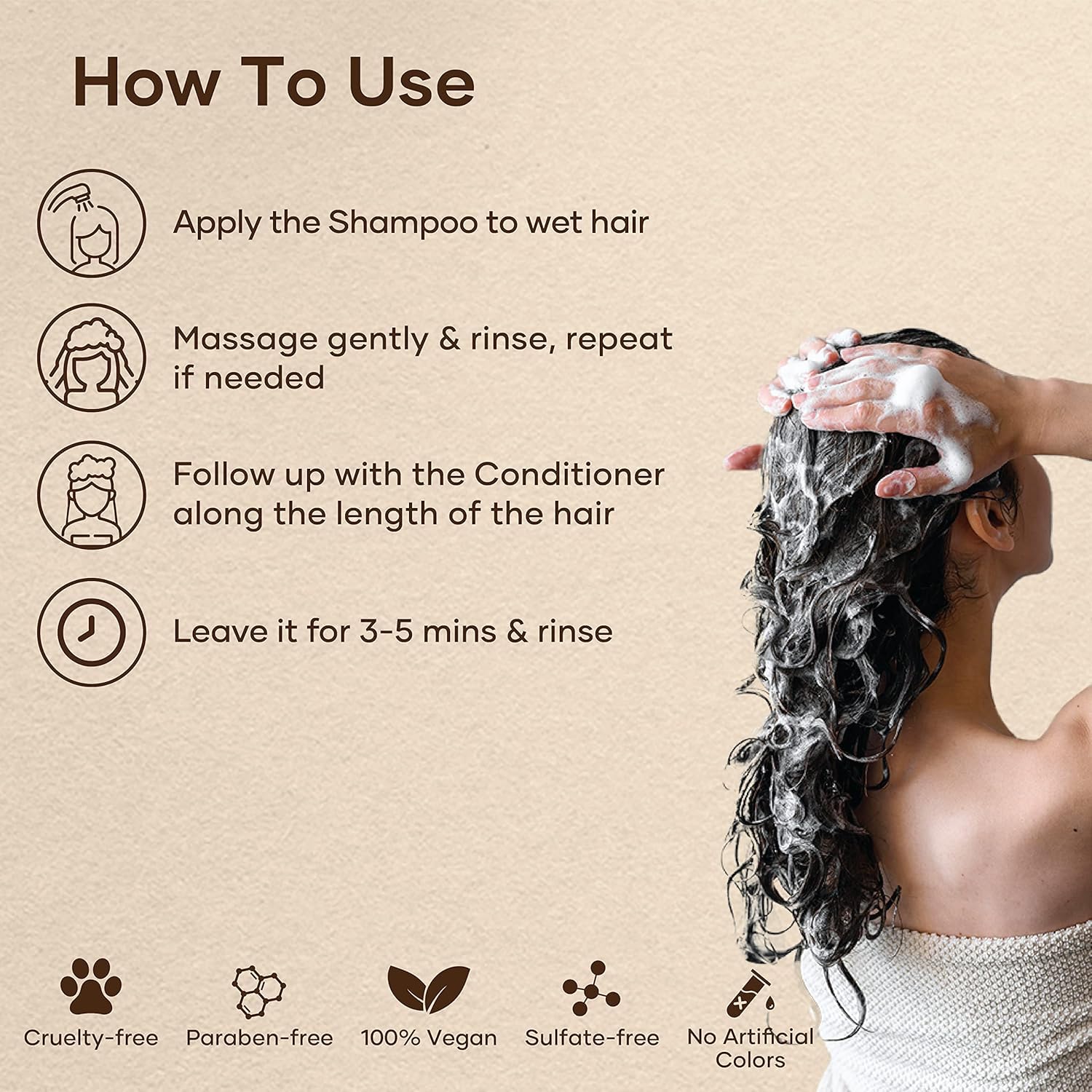 Etiqueta libre de crueldad de Botanic Hearth para cabello suave.