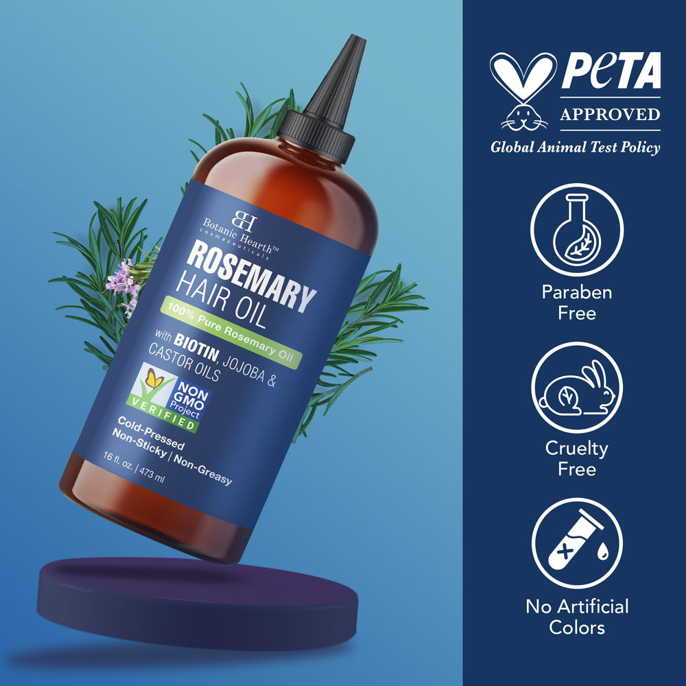 Botanic Hearth castor and jojoba oils blend adds conditioning for hair.