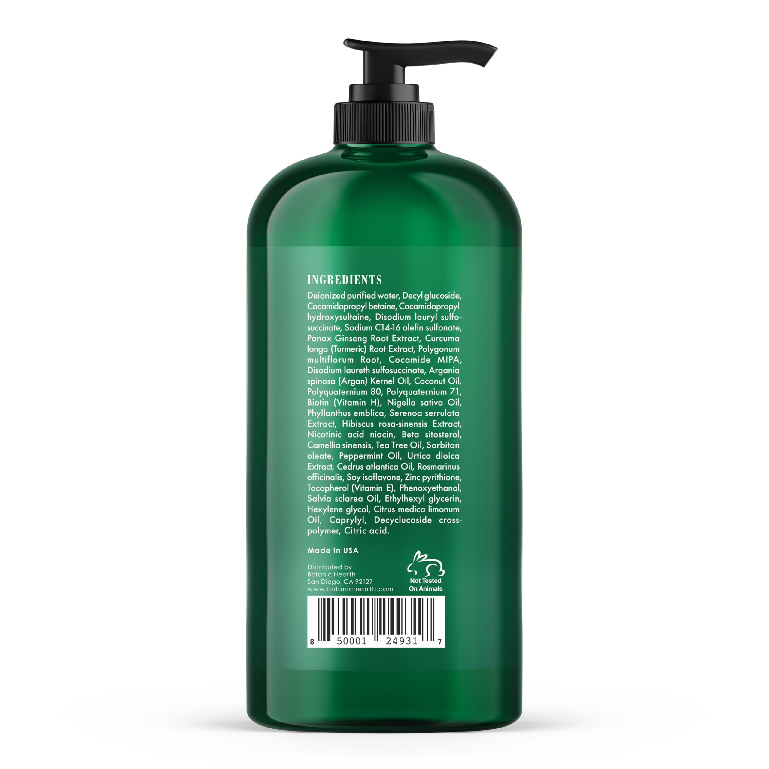 Botanic Hearth Champú de Menta etiqueta: información clara para uso diario