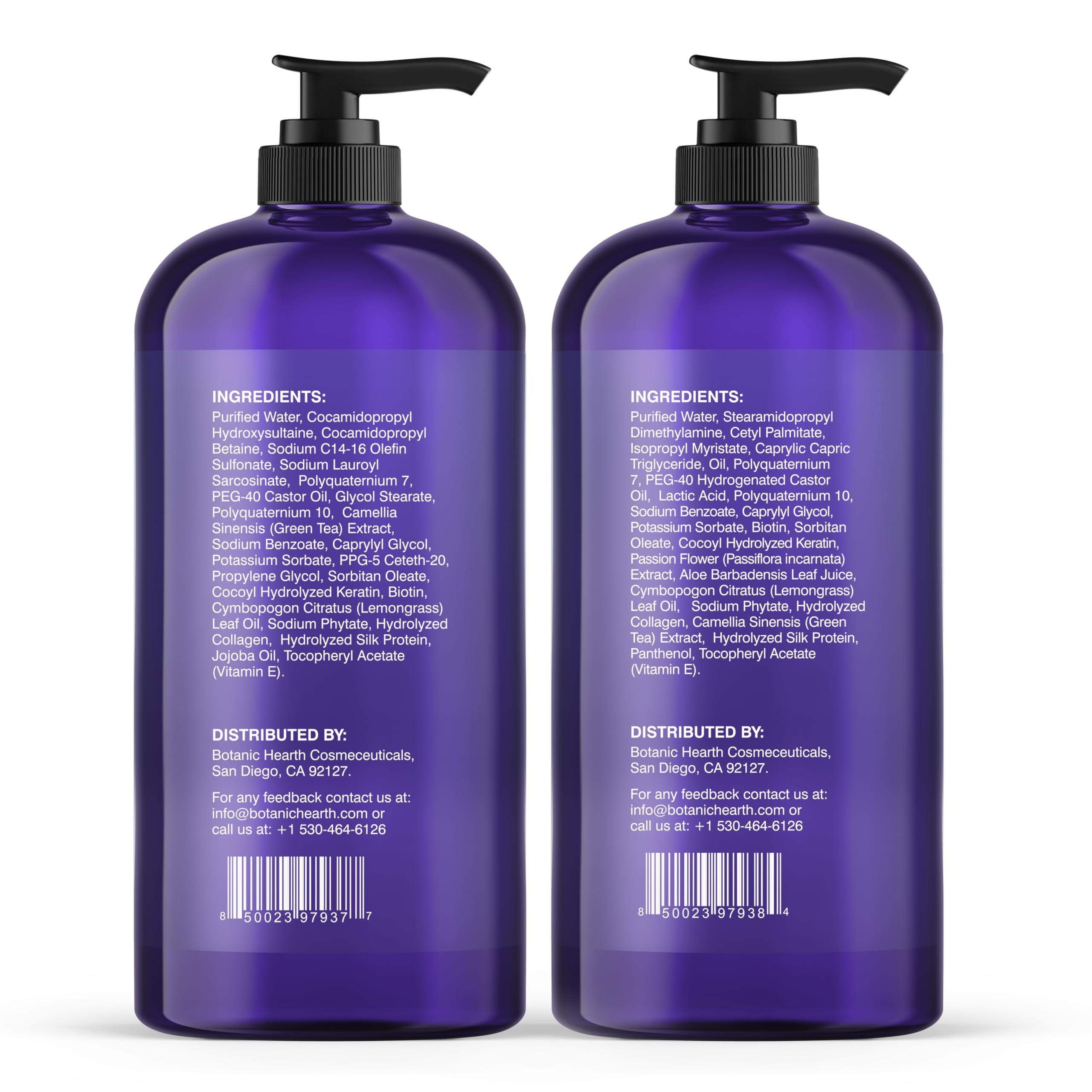 Botanic Hearth Curly Hair Conditioner bottle showing vitamin E for softness