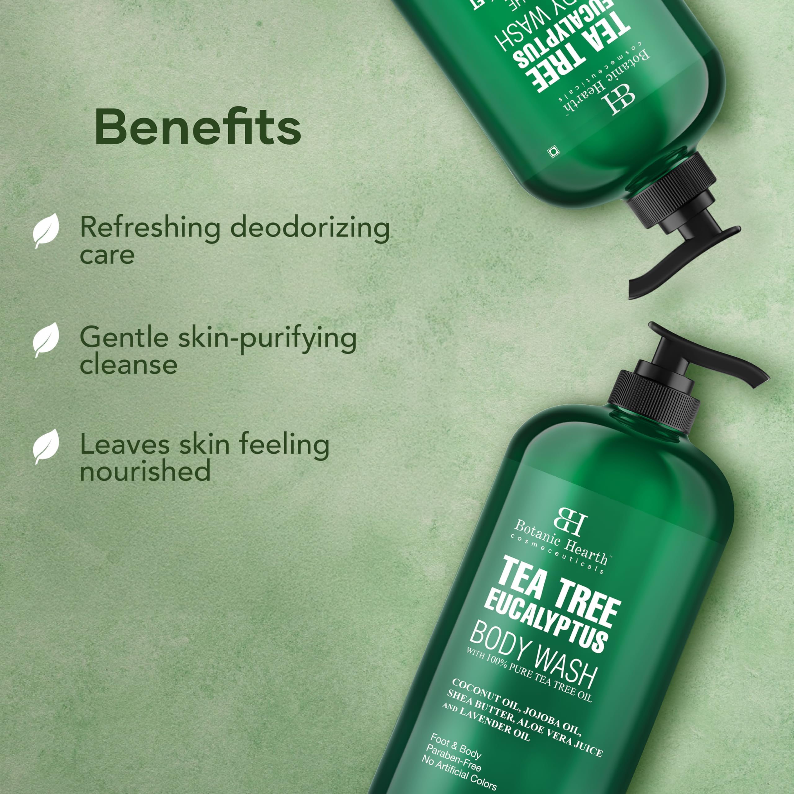 Botanic Hearth: cuerpo cremoso con envase ecológico, pensado para uso diario.