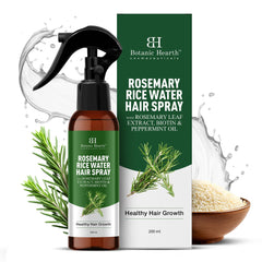 Botanic Hearth frasco romero, enfoque en crecimiento capilar y fortalecimiento.