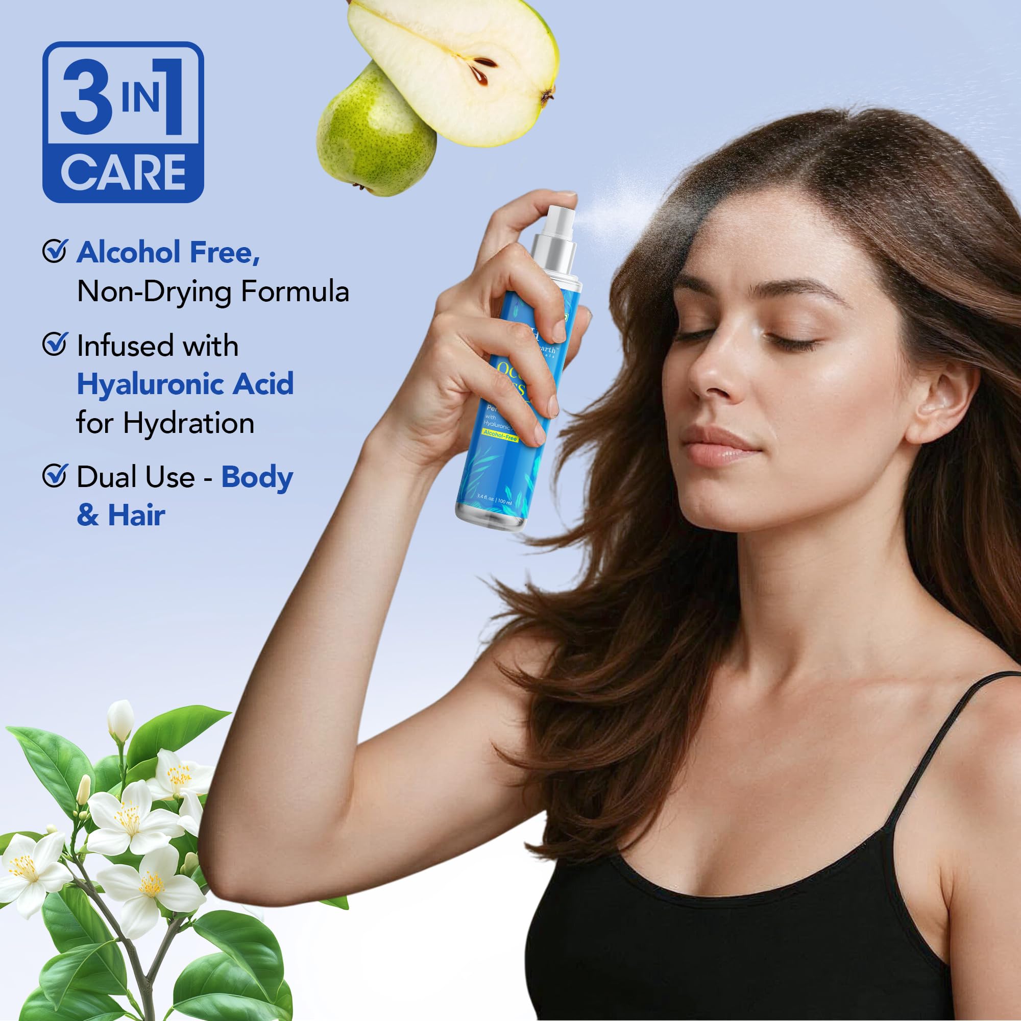 Botanic Hearth Ocean Kiss body-application on forearm with long-lasting scent.
