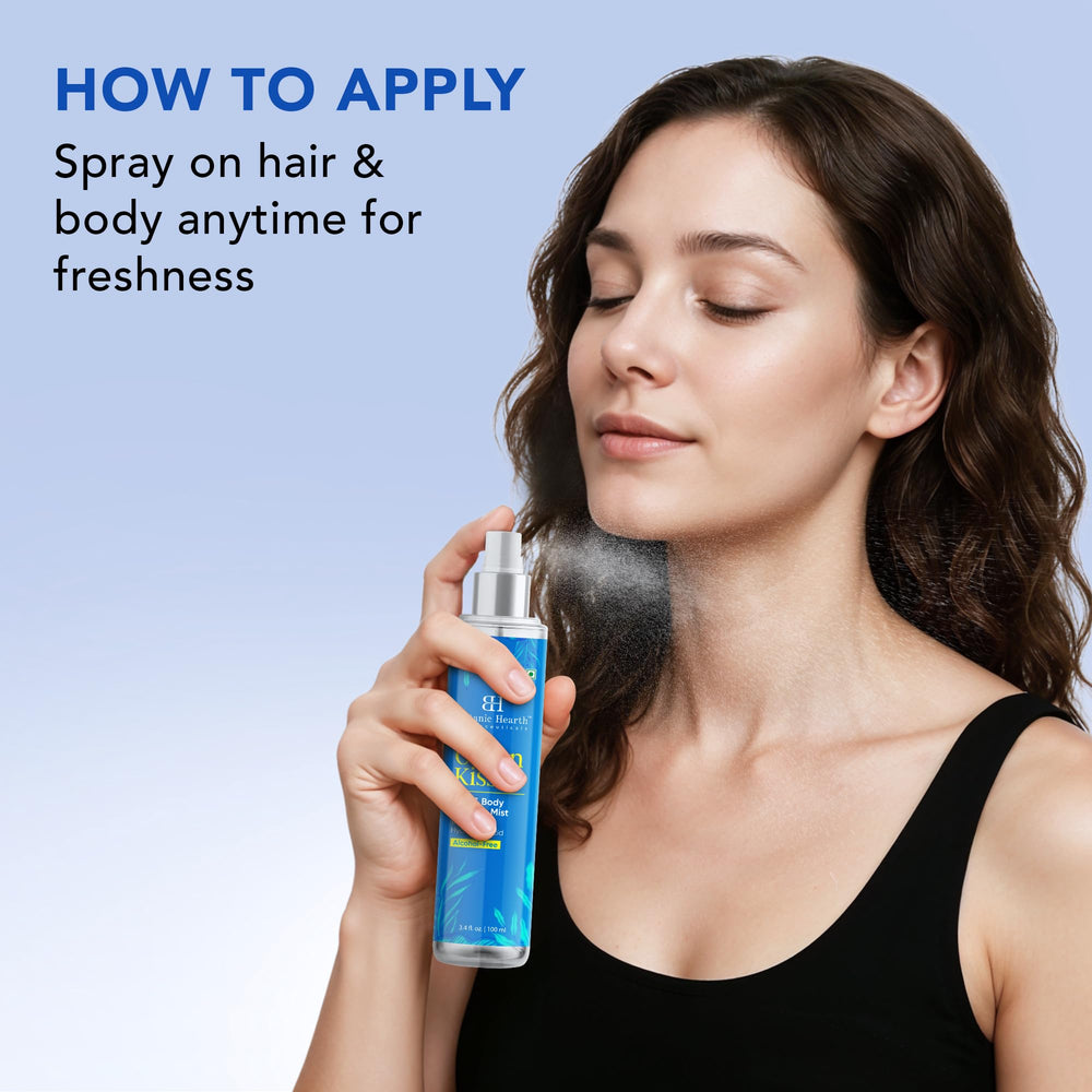 Botanic Hearth Ocean Kiss hair-usage mist for soft scented strands.