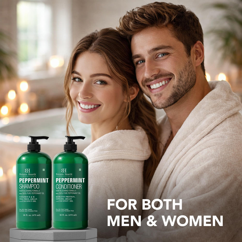 Botanic Hearth peppermint conditioner smooths strands for manageable hair.