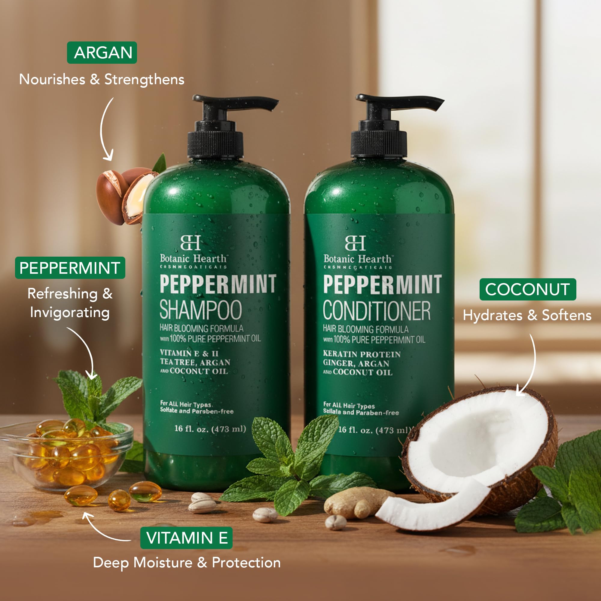 Close-up of Botanic Hearth peppermint shampoo lather invigorating the wash.