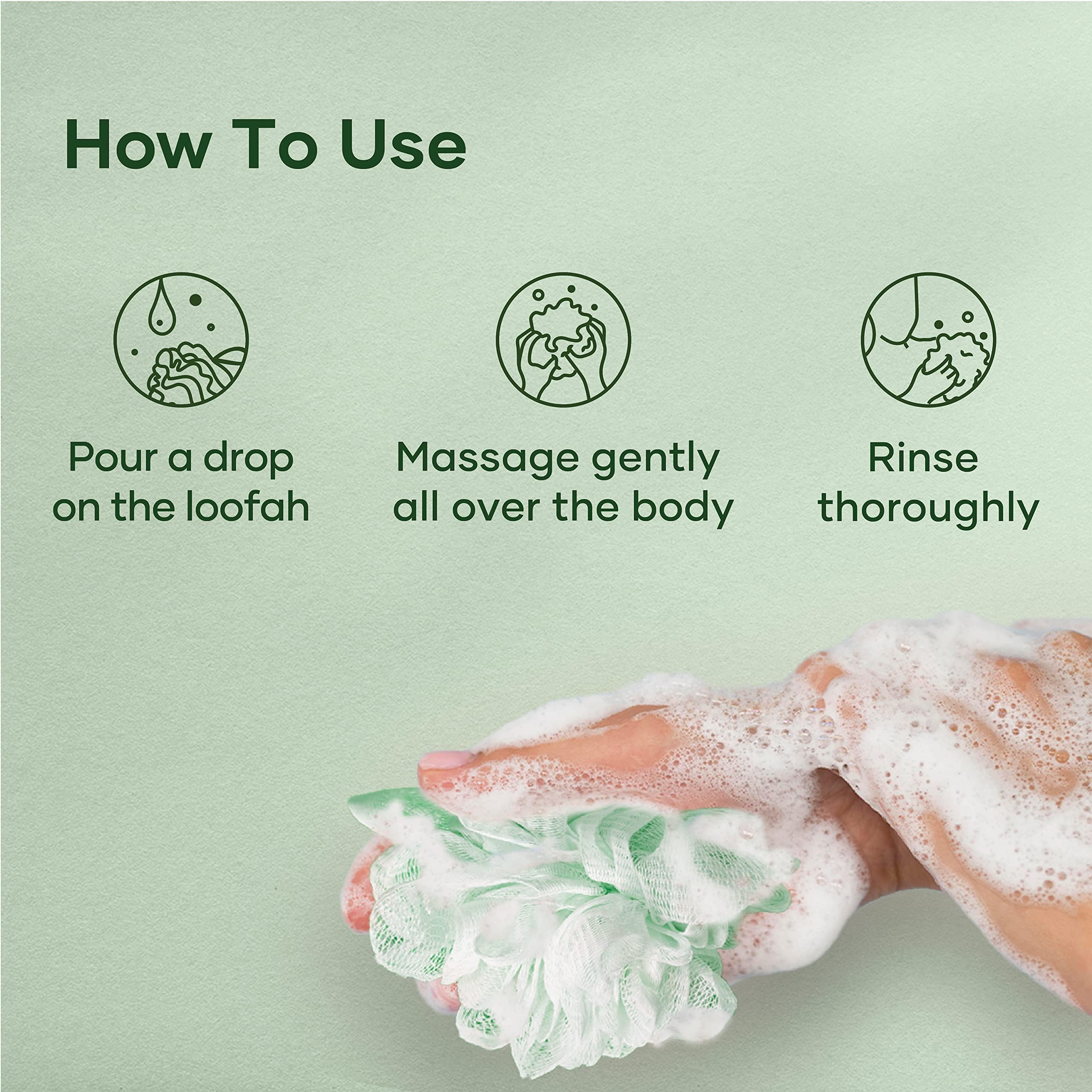 Botanic Hearth: botella en la ducha mostrando hojas de eucalipto para un aroma refrescante.