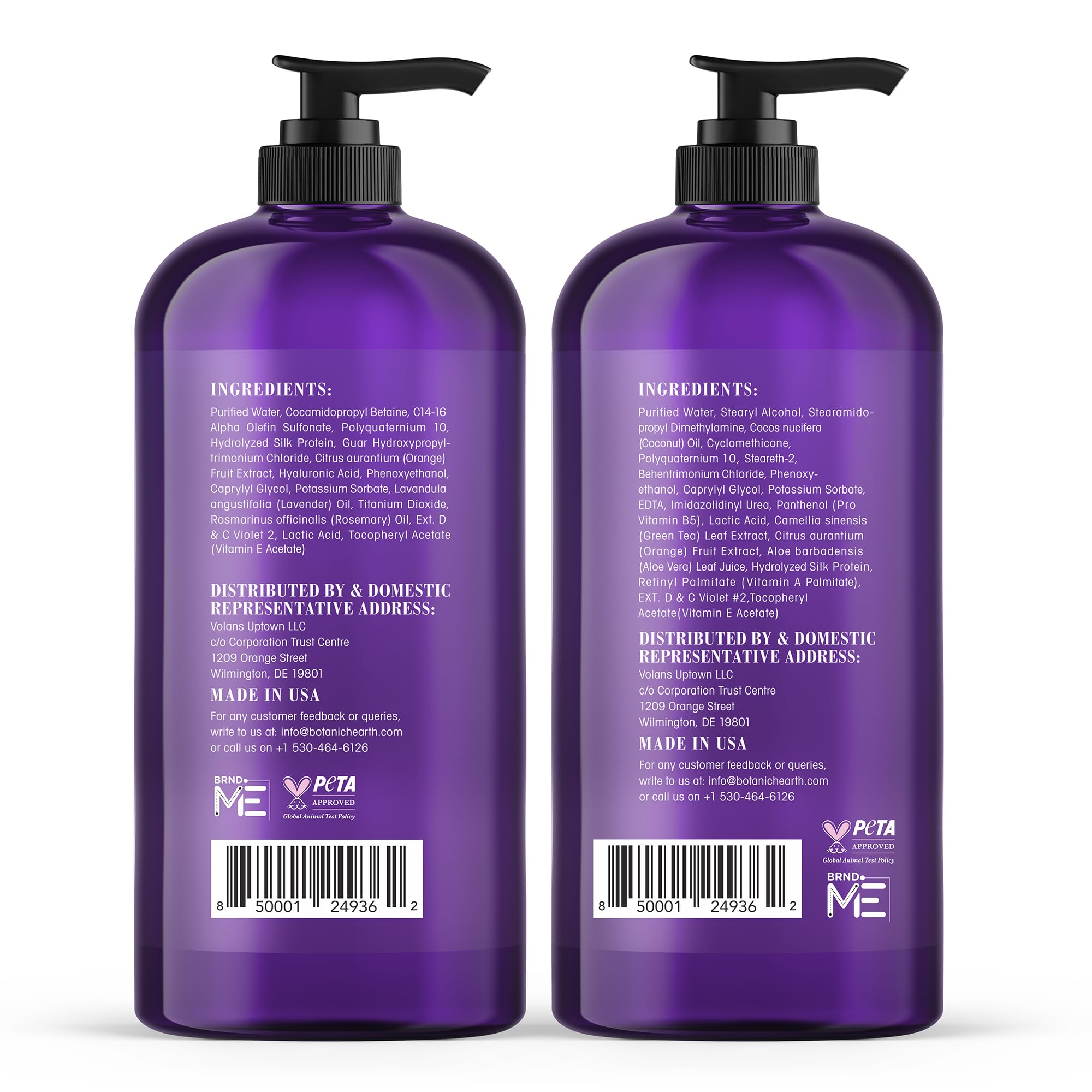 Botanic Hearth purple conditioner adds subtle glow to smooth hair.
