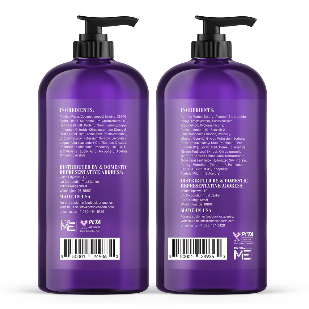 Botanic Hearth purple conditioner adds subtle glow to smooth hair.