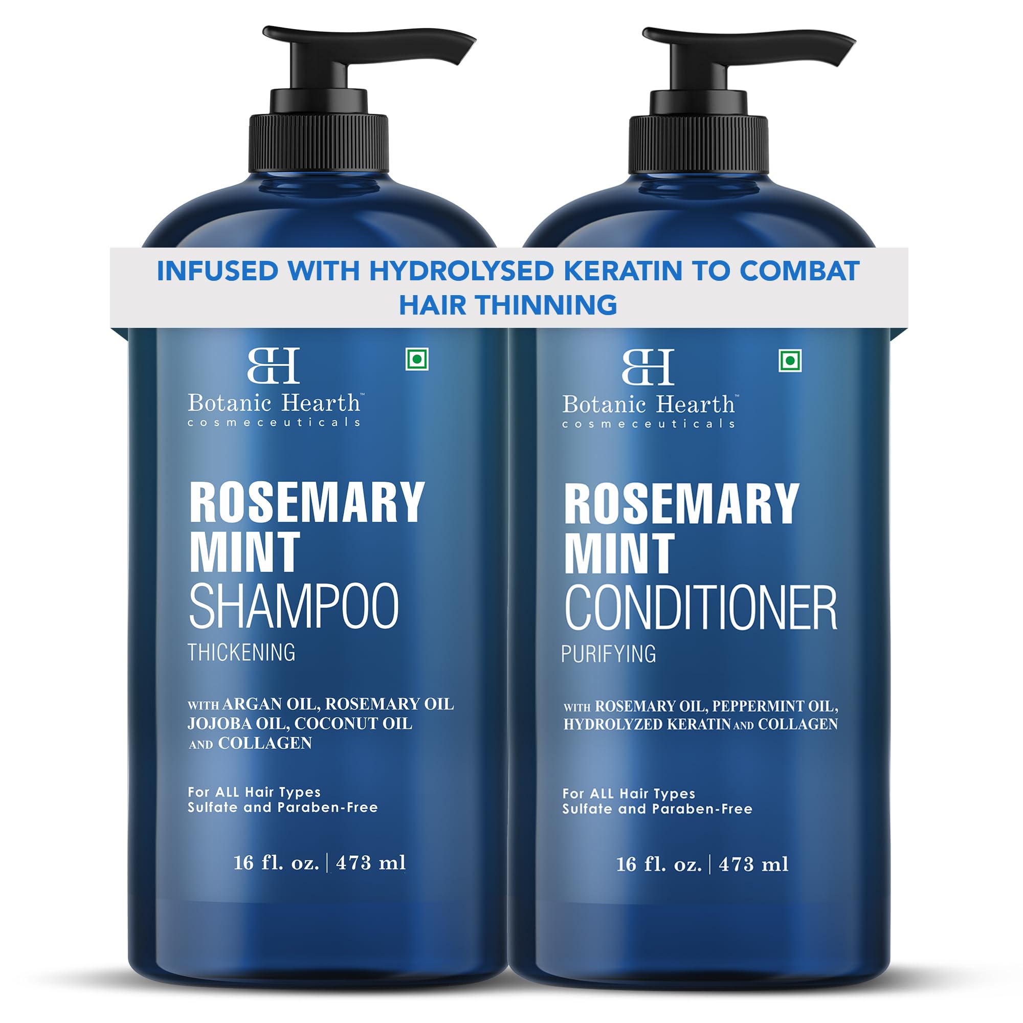 Botanic Hearth Rosemary Mint Conditioner bottle designed for smooth, lightweight conditioning