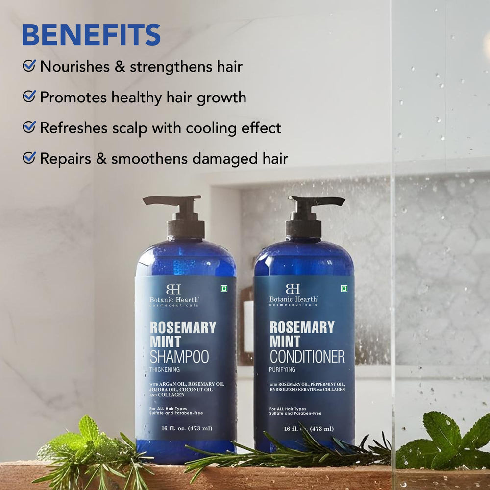 Refreshing shower scene with Botanic Hearth Rosemary Mint duo