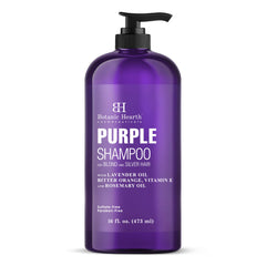Champú Púrpura Botanic Hearth, botella de 16 oz, neutraliza tonos amarillos