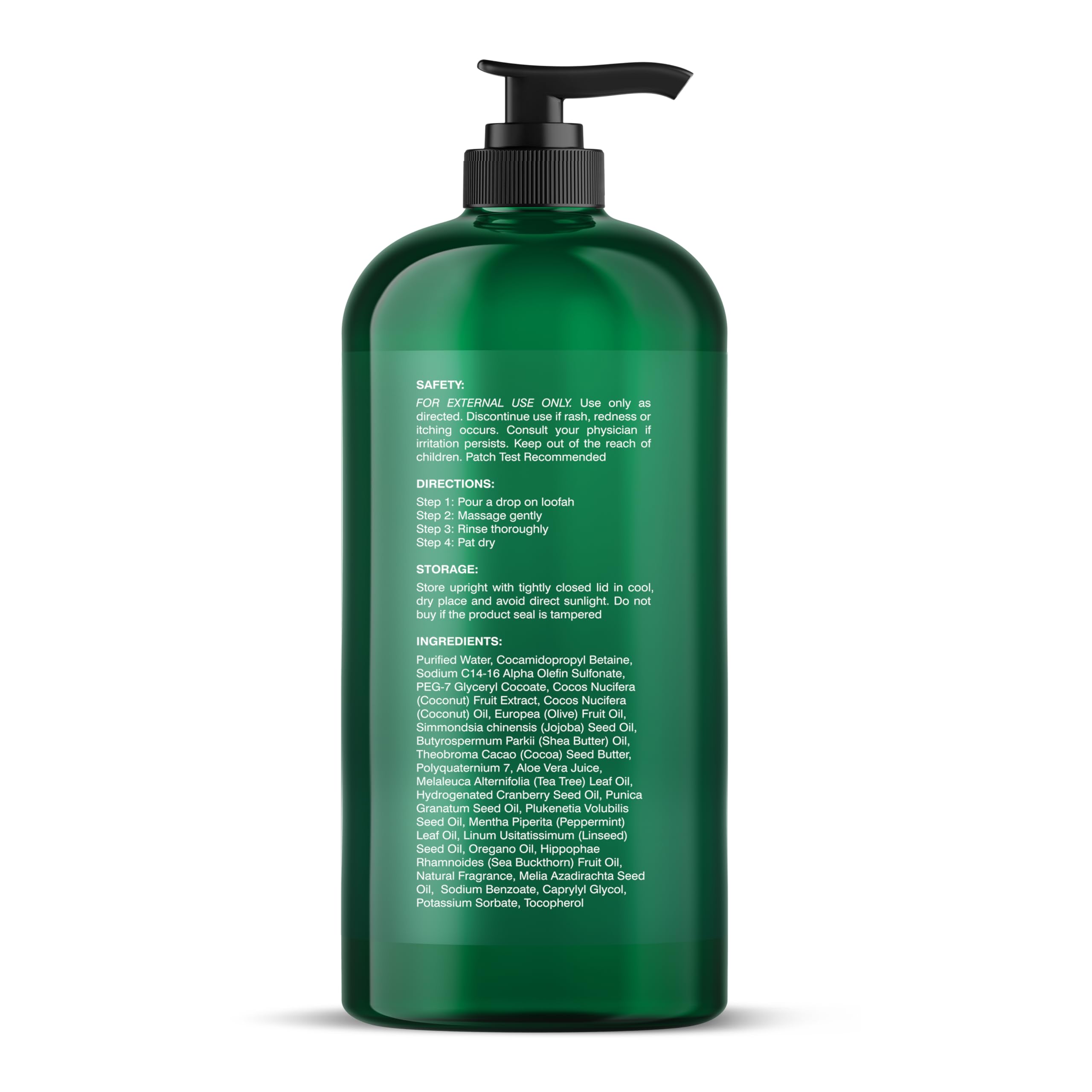 Botanic Hearth Tea Tree Body Wash libre de parabenos cuida la piel