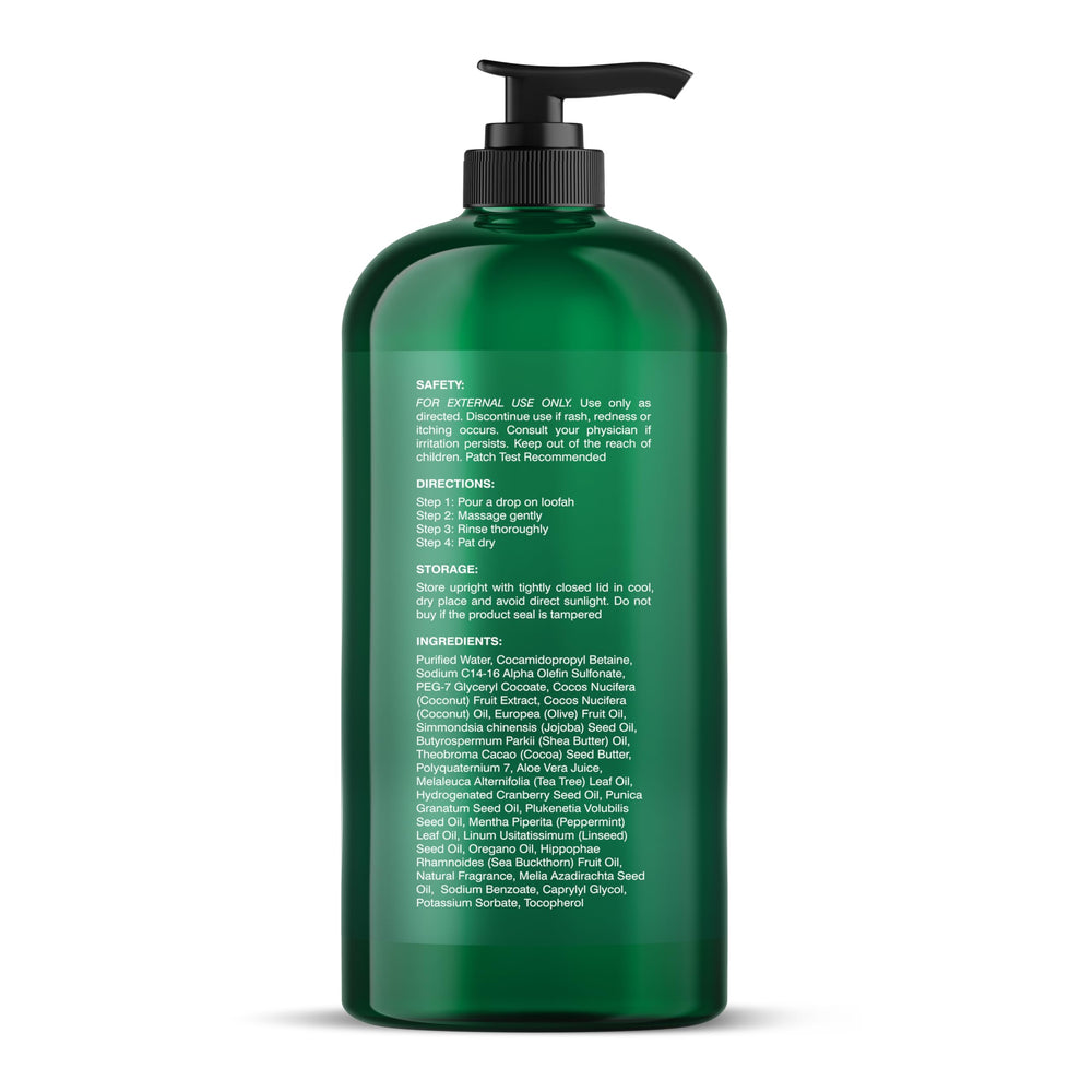 Botanic Hearth Tea Tree Body Wash libre de parabenos cuida la piel