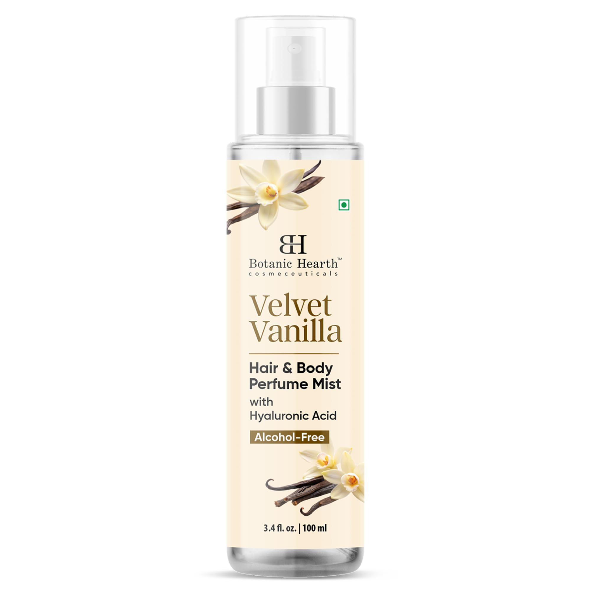 Botanic Hearth Vanilla Hair Mist dispenser top, easy quick application
