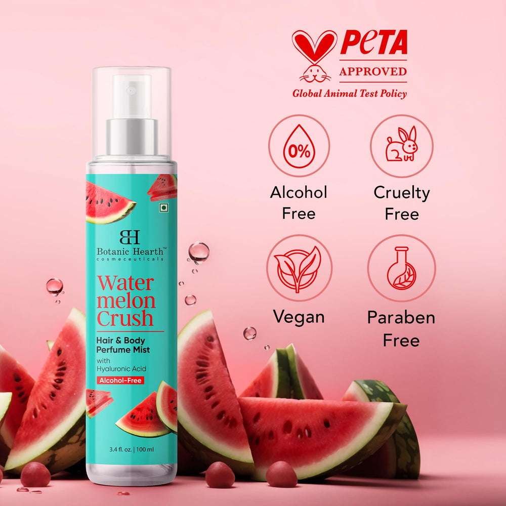 Botanic Hearth Watermelon 3.4 oz bottle shown for everyday wear.