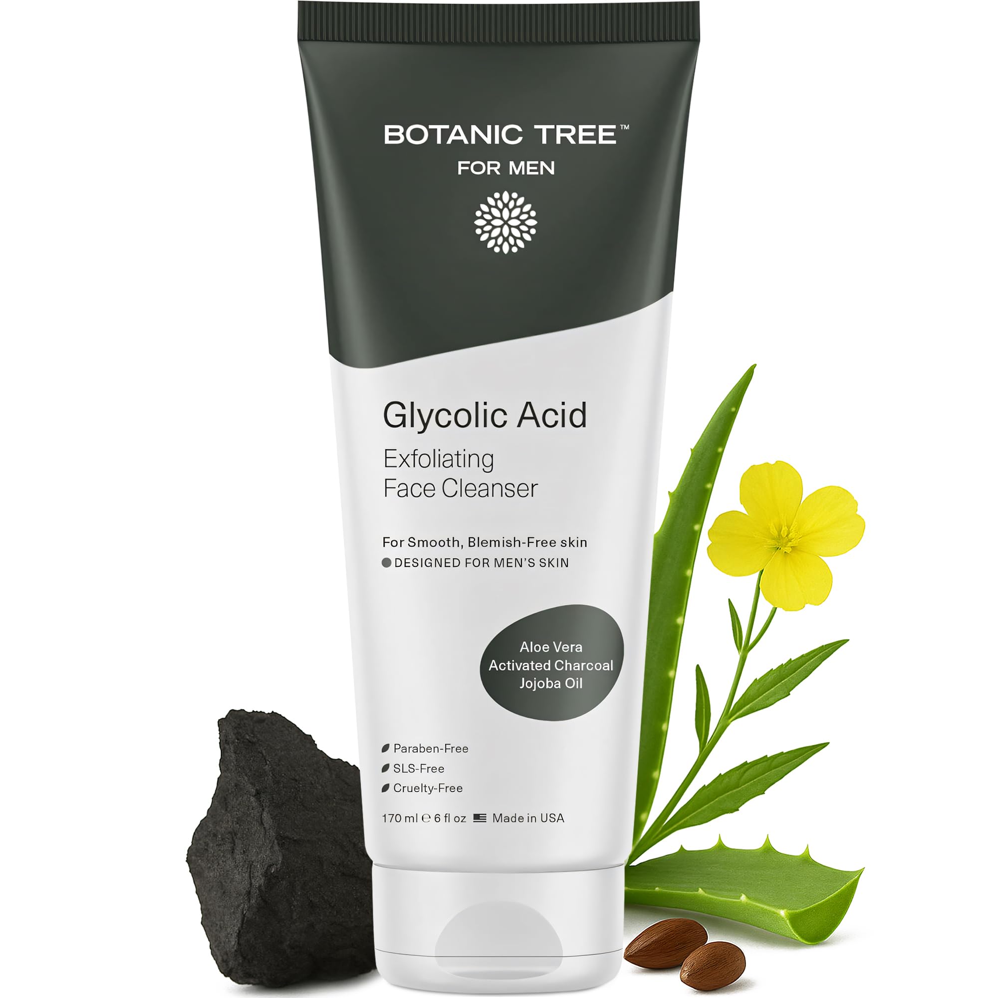 Botanic Tree Glycolic Face Wash front view for a refreshing start to the day.