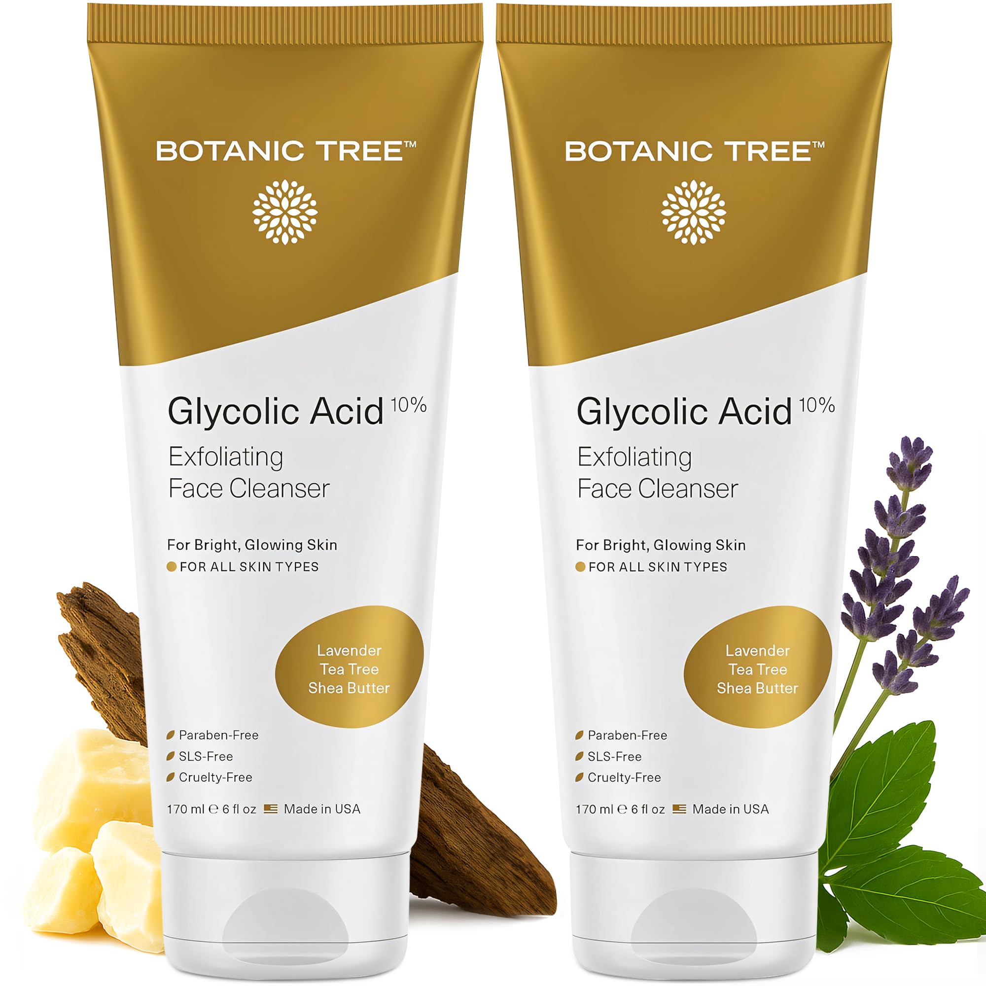 Botanic Tree Glycolic Wash bottle for daily cleansing and makeup removal.
