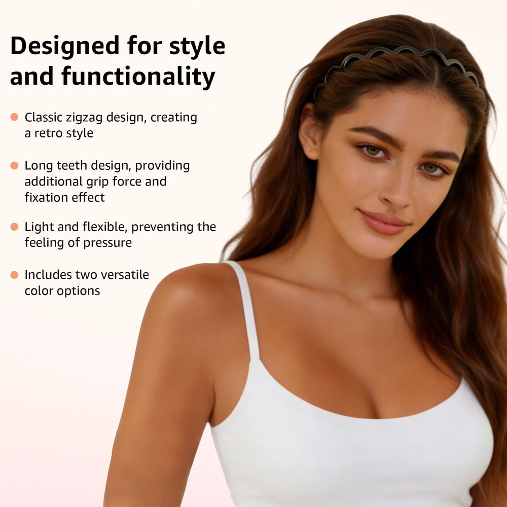 Botanikind non-slip zigzag combs grip hair during workouts and daily routines.