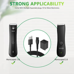 Bouge Manscaped Lawn Mower 2.0 charger side view for compatibility