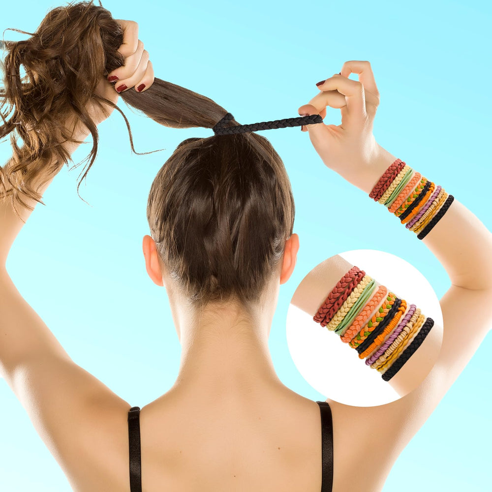 Bouiexye pulseras para pelo boho, estilo 01, práctico para cabello grueso.