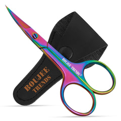 Boujee Trends nail scissors close-up with curved blade for precise trimming