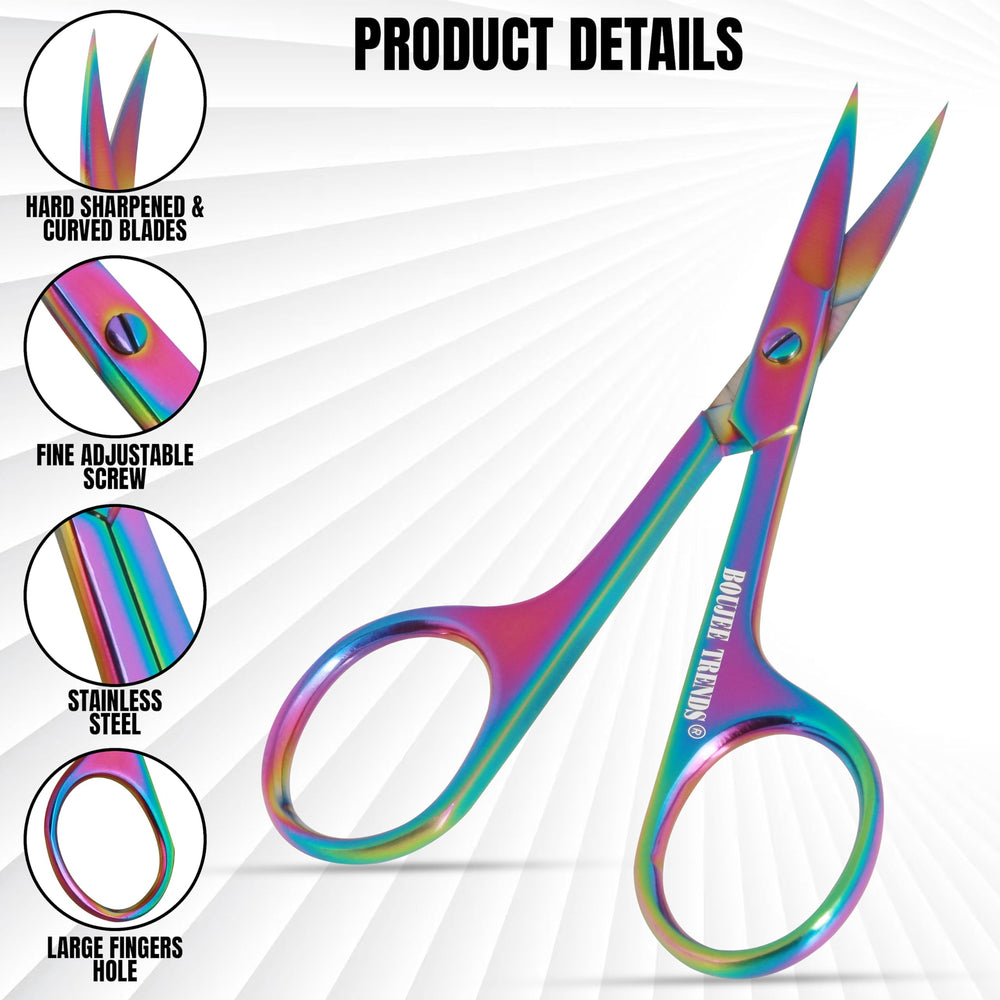 Boujee Trends nail scissors eyebrow grooming for precise shaping
