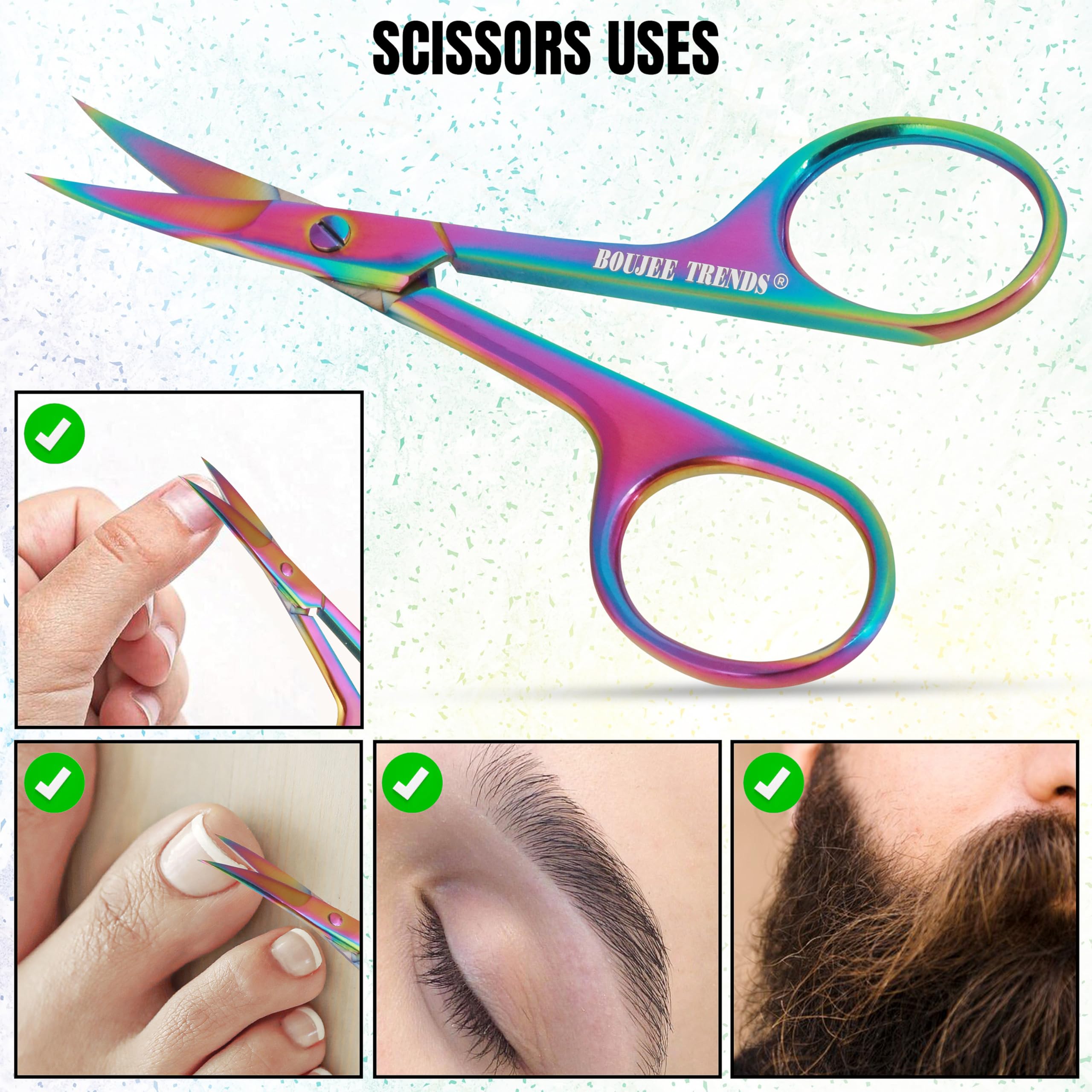 Boujee Trends nail scissors nose hair trim for delicate use