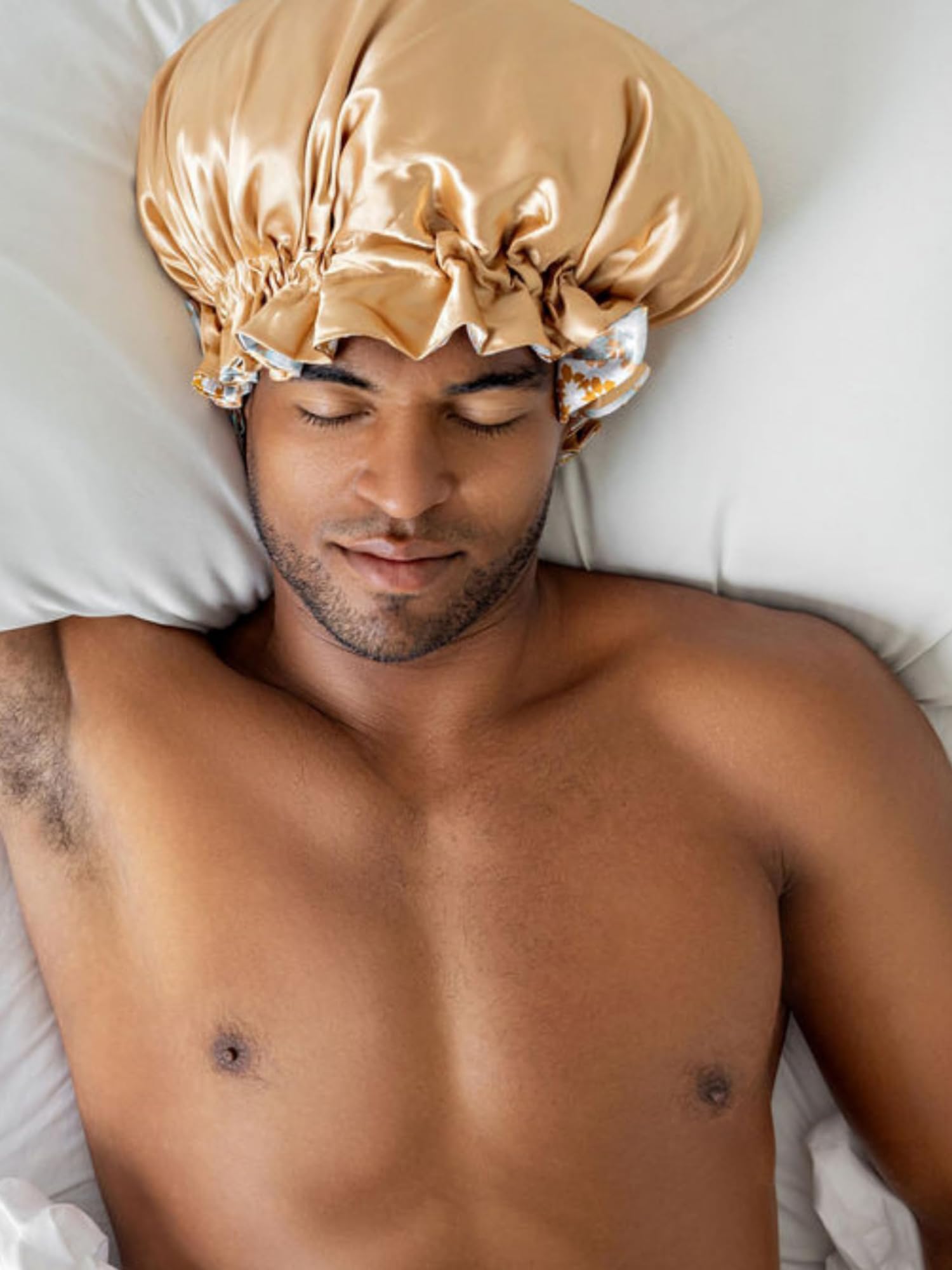 Bounce Curl curly hair bonnet secures coils for overnight protection