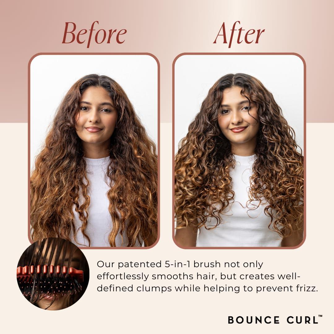 Bounce Curl Define EdgeLift Brush bristles closeup with vegan bristles and smooth glide