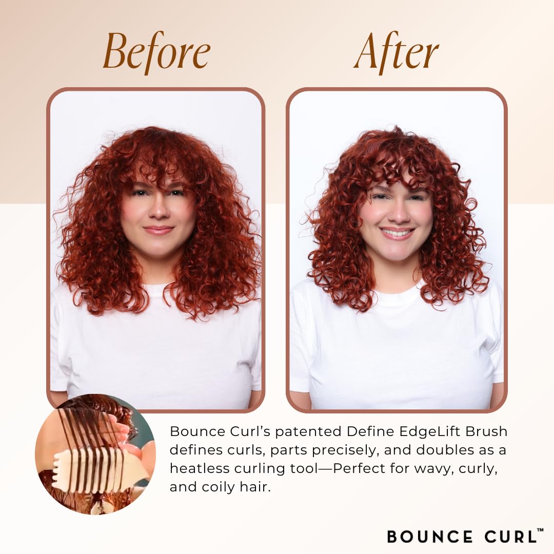 Bounce Curl Define EdgeLift Brush edge design closeup showing precise curl clump separation
