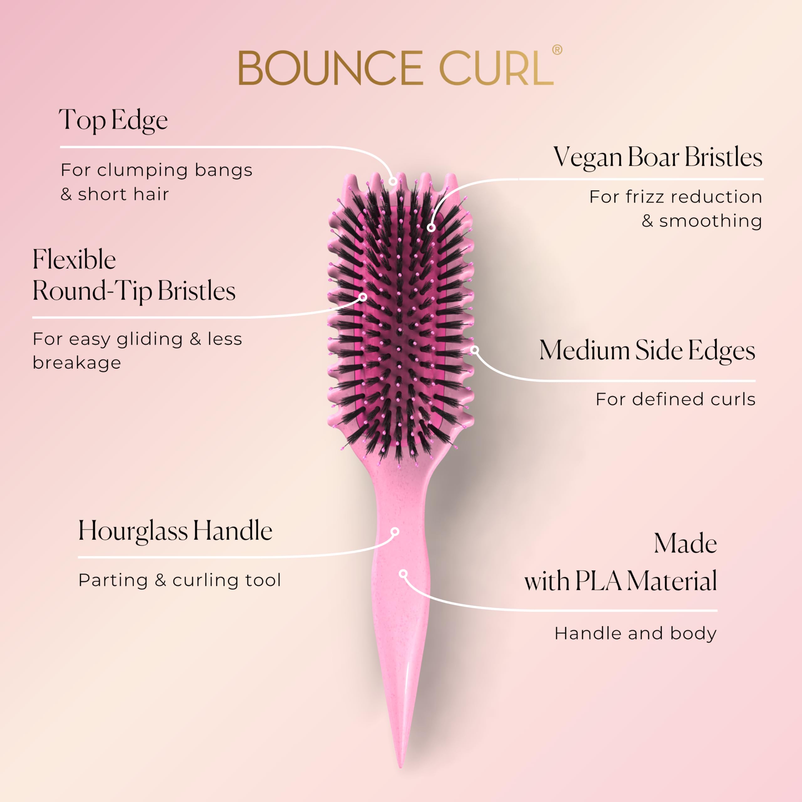 Bounce Curl Define EdgeLift Brush top edge detail for reduced volume on bangs and layers