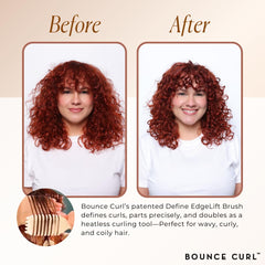 Bounce Curl Define EdgeLift Brush applying creams for compatible styling routines.