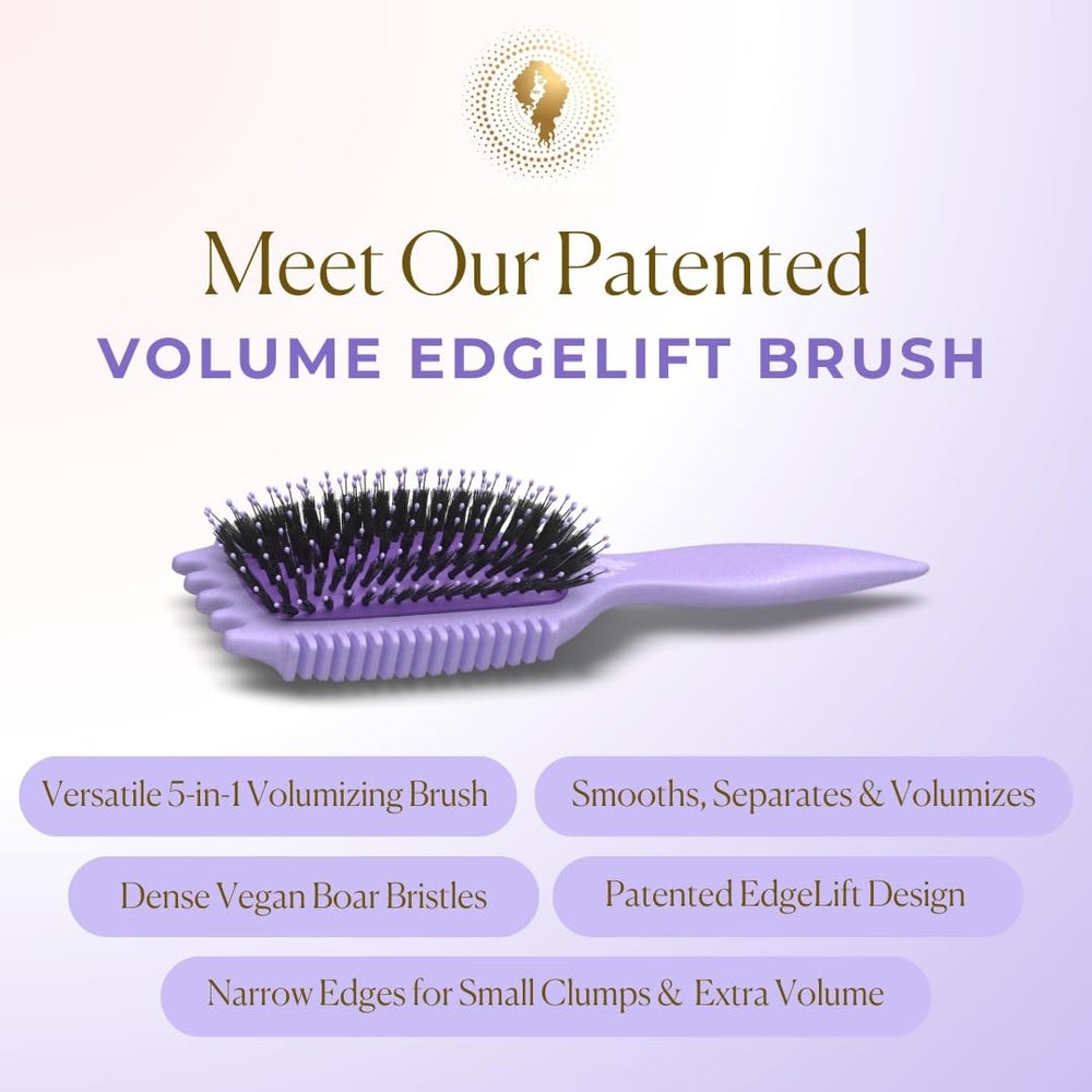 Bounce Curl Volume EdgeLift Brush in a bathroom setup ready for styling waves