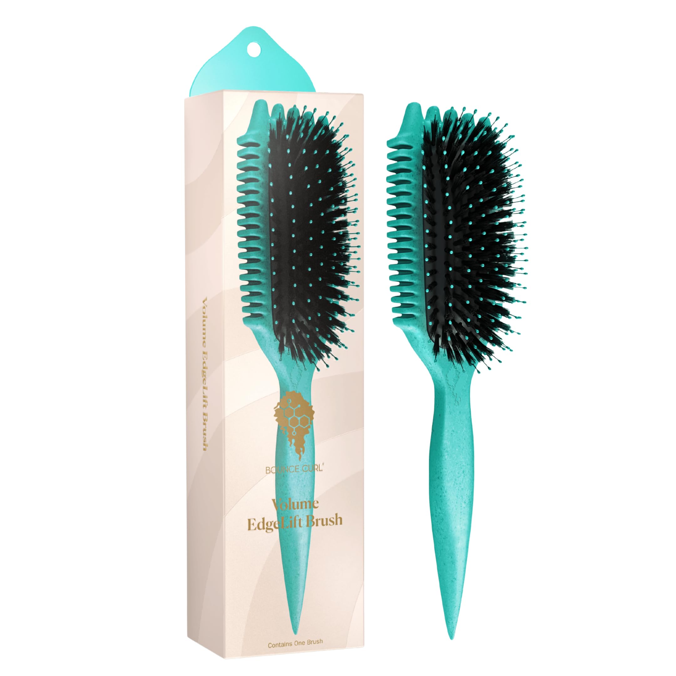 Bounce Curl Volume EdgeLift Brush front view shows bristles for volumizing waves.