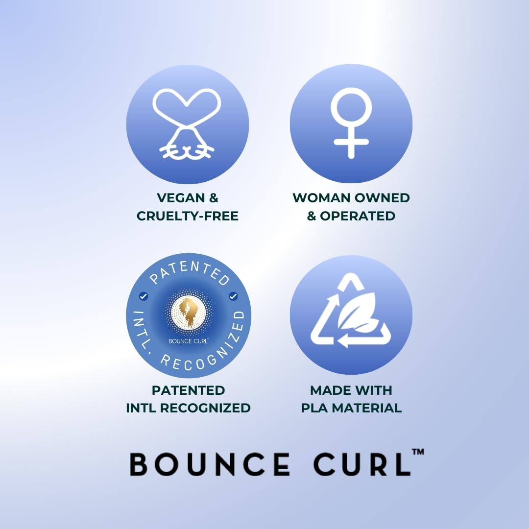 Bounce Curl Volume EdgeLift Brush | 5-in-1 Tool for Volumized, Defined Curls (Blue)